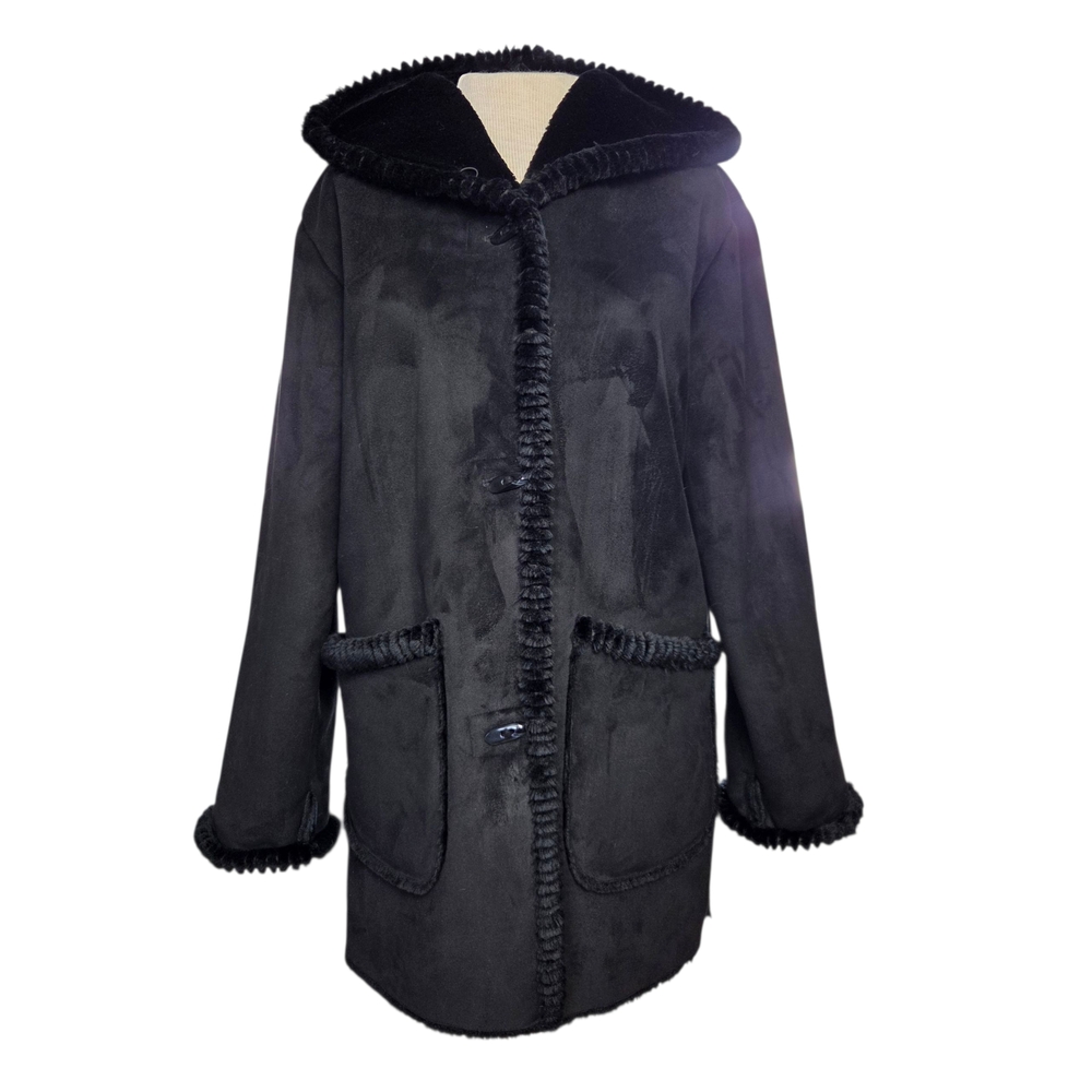 Jones New York Black Hooded Jacket Size-Small